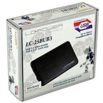 LC-Power LC-25BUB3 Case Esterno per HDD 2,5, Nero
