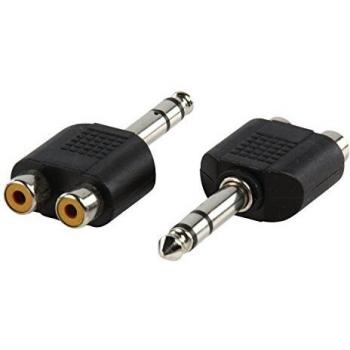 Valueline AC-011 Adaptador de Cable RCA 6,35mm Negro