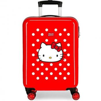 Maleta de Cabina Infantil Hello Kitty Rígida Roja 38x55x20