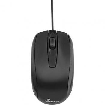 Mouse ottico MediaRange MROS211 – 3 pulsanti, cavo, nero