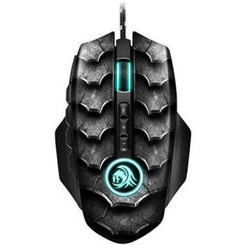 Sharkoon Drakonia II Gaming Mouse with Optical Sensor PixArt 3360, 15,000 DPI, 12 Programmable Buttons, Black