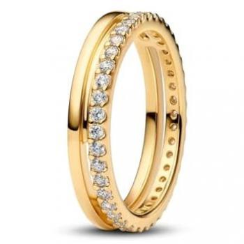Anillo Doble Banda Pandora 56