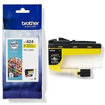 Brother LC424Y Cartuccia Inkjet Originale, fino a 750 pagine, per Stampante DCPJ1200W, Giallo