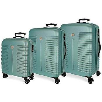ROLL ROAD India, Juego De Maletas Rígidas 55 70 80cm Adultos Unisex, Turquesa, 80 Cms