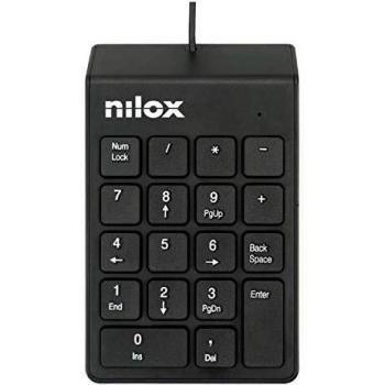 NUMERIC KEYBOARD Nilox: tastiera USB con layout spagnolo e colore nero