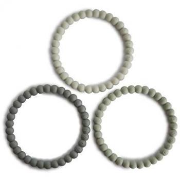 Lote de 3 pulseras mordedor cuentas