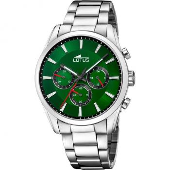 Reloj De Hombre Lotus Chrono Con Esfera Verde 18922/4