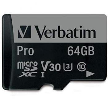 Verbatim Pro 64GB microSDXC U3 UHS-I (nero)