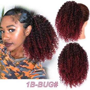 Coleta Rizada Afro Clip para Mujer