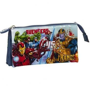 Safta Portatodo Triple Avengers Héroes Vs Thanos, 220x30x120mm, azul marino/multicolor