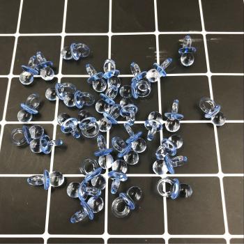 50 unids/set abalorios transparentes en forma de diamante para chupetes