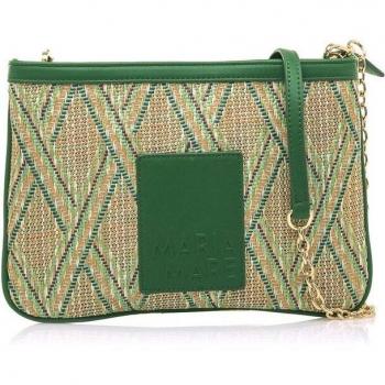 Bolso de mano Dydy verde con cierre de cremallera
