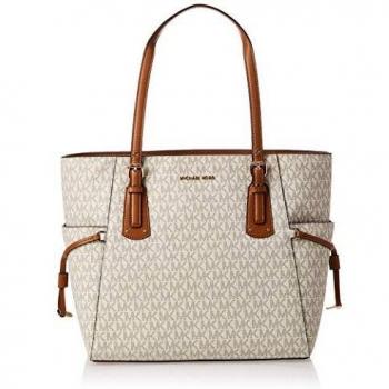 Michael Kors Voyager, Bolso para Mujer, Blanco (Vanilla), 16x29x39 cm