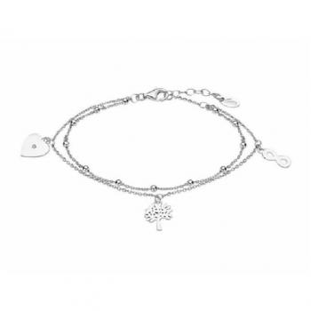 Pulsera Lotus Silver sra. LP1931-2/2 árbol, trébol, corazón