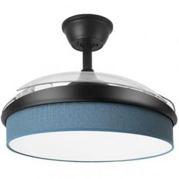 FABRILAMP Ventilador DC Moda 72W Negro/Azul 108D 3Aspas 7200lm 3000K-4000K-6000K