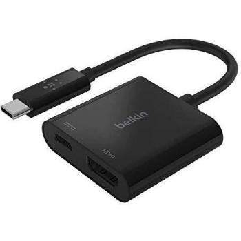 Belkin AVC002btBK Adattatore da USB-C ad HDMI e Ricarica, Nero
