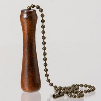 Ventilador de Techo Rústico con Cadena y Tira de Madera