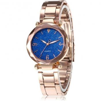 Reloj de Cuarzo Clásico para Mujer con Pulsera Metálica y Cristales