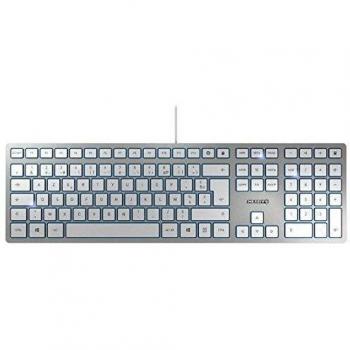 Cherry KC 6000 tastiera slim wired usb layout francese argento