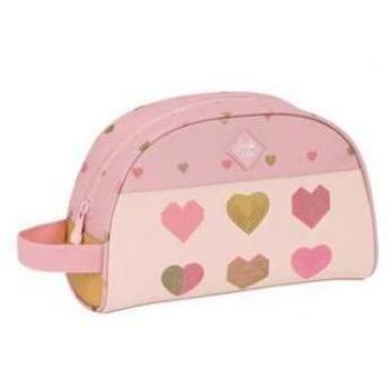 Neceser Escolar Glow Lab Hearts Rosa (28 x 18 x 10 cm)