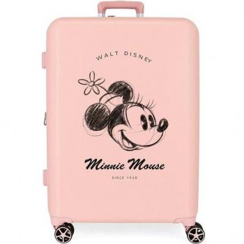 Maleta Mediana Rígida Disney Mickey & Minnie Kisses