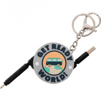 Llavero Cargador Gris Get Ready World 45x3x45 cm