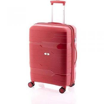 Gladiator Trolley Polipropileno 60 CM 4 R Extensible, Cremallera Tiempo Libre y Sportwear, Adultos Unisex, Rojo