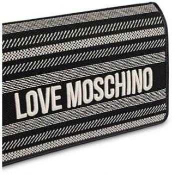Bolso Negro Love Moschino con Solapa y Cadena