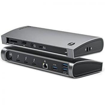 ALOGIC TB4D3TB Replicatore di Porte con Docking Station per Laptop – Thunderbolt 4, Colore Nero
