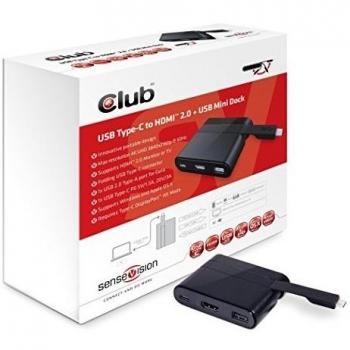 Club3D Mini USB 3.0 Type C Docking Station with HDMI 2.0 and USB Type A 2.0