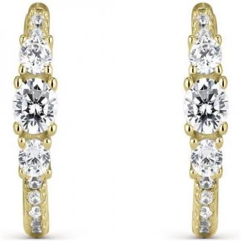 Pendientes Criollas de Plata Bañada en Oro con Circonitas Itemporality