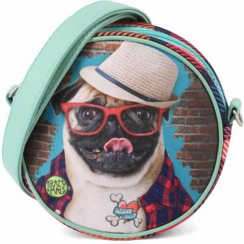 Bolso Krazymals Pug Redondo Multicolor
