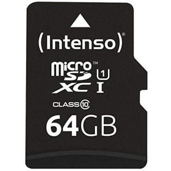 Intenso Premium Memory Card microSDXC 64GB, Class 10, UHS-I with Adapter