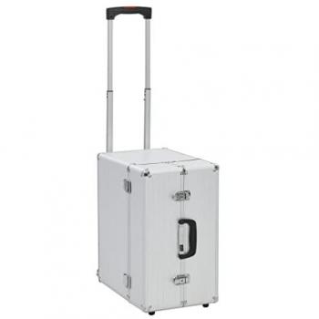 VidaXL Maleta trolley de piloto aluminio plateado 47x39x27 cm