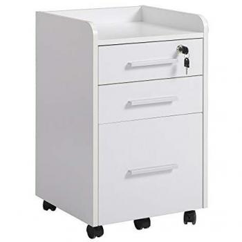 Archivador móvil de oficina con llave y 3 compartimentos