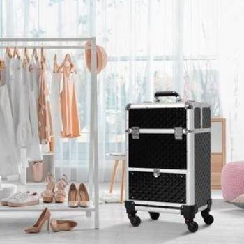 Maleta de maquillaje profesional con ruedas