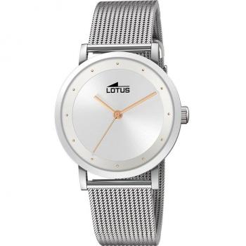 Reloj De Mujer Lotus Trendy Con Esfera Plateada 18790/1