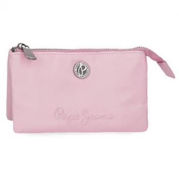 Monedero Corin Tres Compartimentos Rosa Pepe Jeans