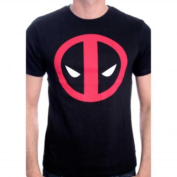 Marvel Deadpool-Camiseta Hombre, Negro (Schwarz), Small