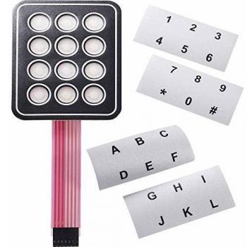 APEM Tastiera Membrana Adesiva 4x4 Argento