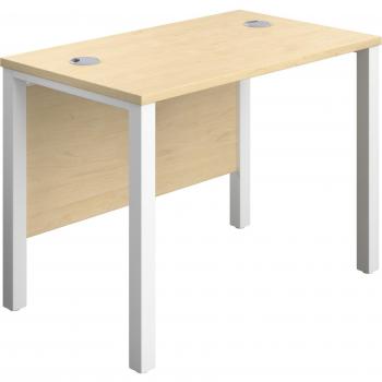 TC Group 100cm X 60cm Rectangular Goal Post Desk in Maple with White Edging