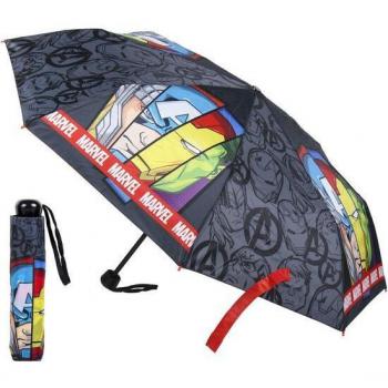Paraguas Manual Plegable Escolar Avengers Negro