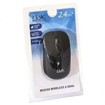 Mouse wireless con 3 tasti nero Link con ricevitore USB e risoluzione di 1000 DPI