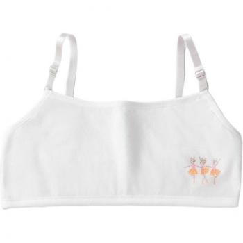 Bralette Deportivo para Niñas Color Caramelo Estampado Estrellas