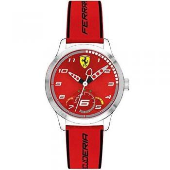 Reloj Scuderia Ferrari Cuadro Analógico con Pulsera de Silicona para Unisex