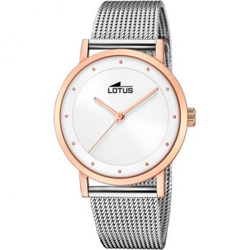 Reloj De Mujer Lotus Trendy Con Esfera Plateada 18879/1