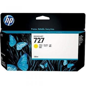 HP 727 Yellow 130-ml B3P21A, Original HP Ink Cartridge compatible with HP DesignJet Series T2500, T1500 & T900 and with HP 727 Print Head DesignJet