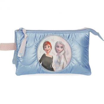 Estuche Frozen Seek Courage azul 22x12x5cm