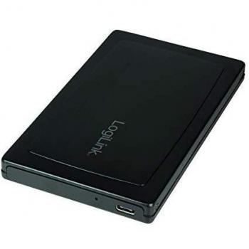 LogiLink UA0292 hard disk drive case for 2.5 SSD/HDD, SATA, USB 3.1 Gen2, ultra slim black