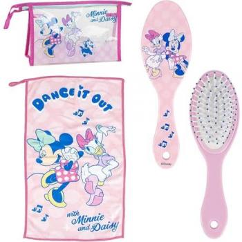 Neceser de baño infantil Minnie Disney – 23x15x8 cm con cepillo y toalla